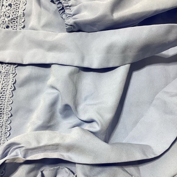 Simplee Plus Blue Ruffle Lace Belted Dress 3X - Picture 6 of 11